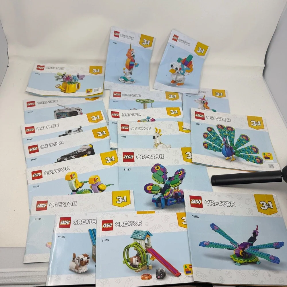 LEGO Creator 3-in-1 Instruction Manuals Lot 31140 31147 31149 31133 31155 31157